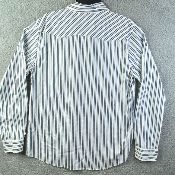 44MM Authentic Legendary Work Wear Mens Large Striped Western Pearl Snap - Picture 2 of 13